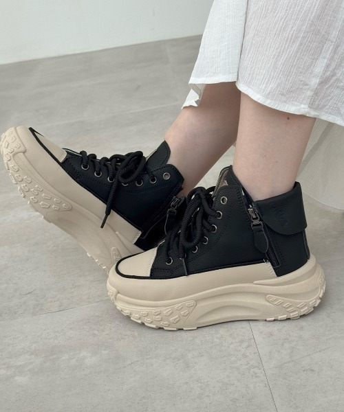 セール】ハイカットスニーカー レディース 厚底靴（スニーカー
