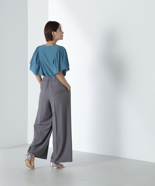 NATURAL BEAUTY BASIC（ナチュラルビューティーベーシック）の「◇バタフライスリーブブラウス（シャツ/ブラウス・レディース・ブラック/ブルー/グリーン・MEDIUM/SMALL）」の11枚目の写真