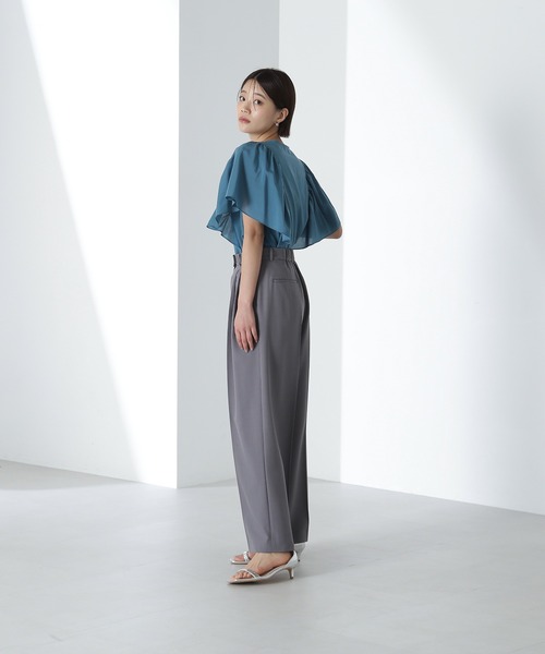 NATURAL BEAUTY BASIC（ナチュラルビューティーベーシック）の「◇バタフライスリーブブラウス（シャツ/ブラウス・レディース・ブラック/ブルー/グリーン・MEDIUM/SMALL）」の15枚目の写真
