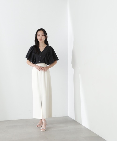 NATURAL BEAUTY BASIC（ナチュラルビューティーベーシック）の「◇バタフライスリーブブラウス（シャツ/ブラウス・レディース・ブラック/ブルー/グリーン・MEDIUM/SMALL）」の9枚目の写真