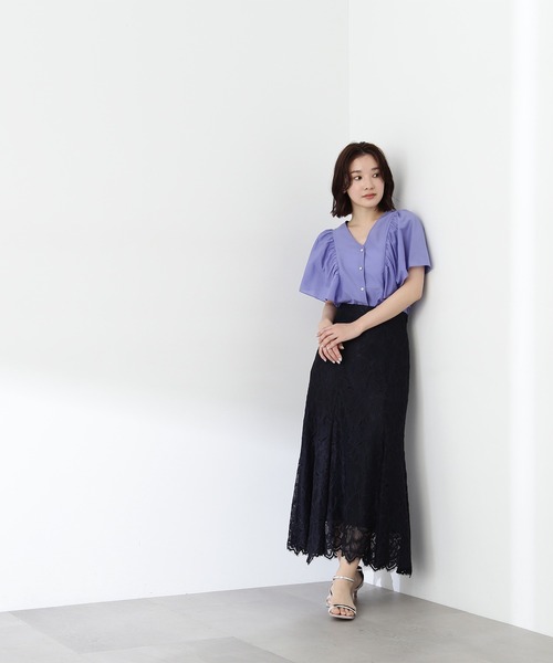 NATURAL BEAUTY BASIC（ナチュラルビューティーベーシック）の「◇バタフライスリーブブラウス（シャツ/ブラウス・レディース・ブラック/ブルー/グリーン・MEDIUM/SMALL）」の18枚目の写真