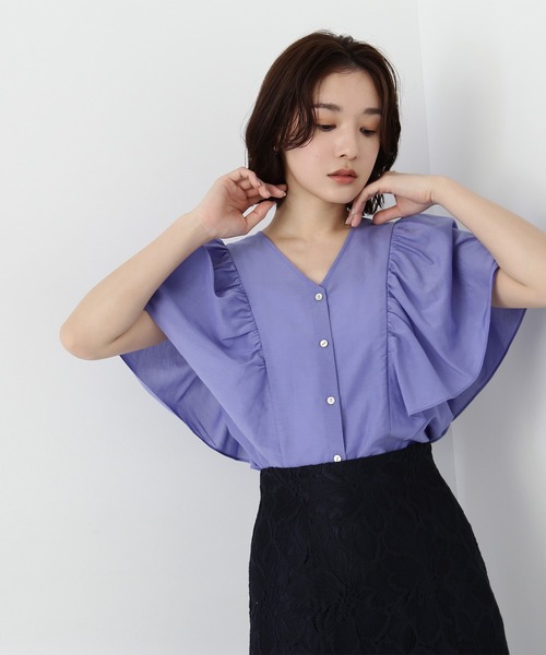 NATURAL BEAUTY BASIC（ナチュラルビューティーベーシック）の「◇バタフライスリーブブラウス（シャツ/ブラウス・レディース・ブラック/ブルー/グリーン・MEDIUM/SMALL）」の19枚目の写真