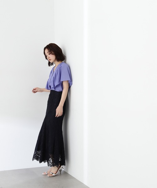 NATURAL BEAUTY BASIC（ナチュラルビューティーベーシック）の「◇バタフライスリーブブラウス（シャツ/ブラウス・レディース・ブラック/ブルー/グリーン・MEDIUM/SMALL）」の20枚目の写真