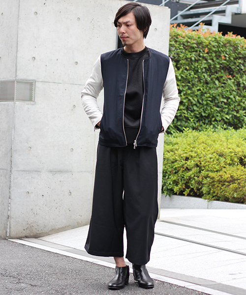 Lui's（ルイス）の「Lui's(ルイス) ノーカラーライダースブルゾン（ブルゾン・メンズ・ブラック/ネイビー・LARGE/MEDIUM/SMALL）」の16枚目の写真