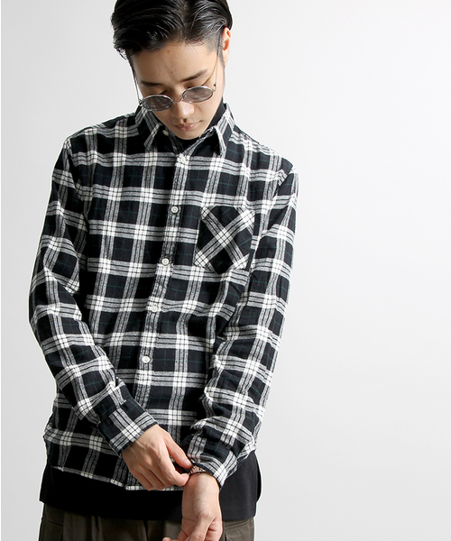 WEGO（ウィゴー）の「WEGO/レギュラーチェックネルシャツ（シャツ/ブラウス・メンズ・ホワイト系その他/レッド系その他/ブルー系その他/イエロー系その他・LARGE/MEDIUM）」の20枚目の写真