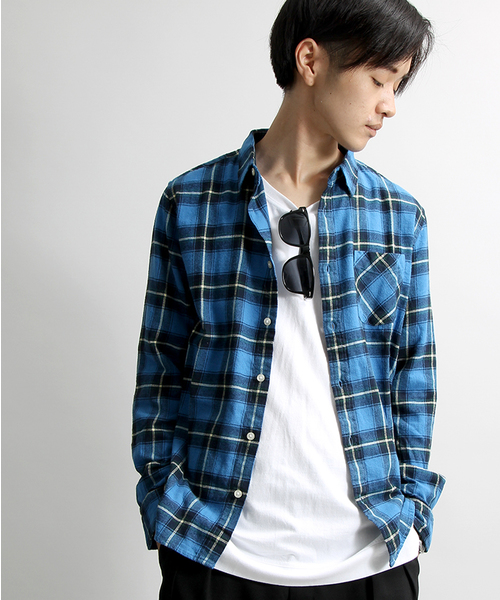 WEGO（ウィゴー）の「WEGO/レギュラーチェックネルシャツ（シャツ/ブラウス・メンズ・ホワイト系その他/レッド系その他/ブルー系その他/イエロー系その他・LARGE/MEDIUM）」の21枚目の写真