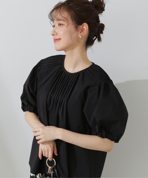 N.（N. Natural Beauty Basic）（エヌエヌナチュラルビューティーベーシック）の「◆ピンタックパフブラウス（シャツ/ブラウス・レディース・ライトグリーン/ブラック/オフホワイト・MEDIUM）」の18枚目の写真