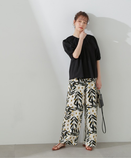 N.（N. Natural Beauty Basic）（エヌエヌナチュラルビューティーベーシック）の「◆ピンタックパフブラウス（シャツ/ブラウス・レディース・ライトグリーン/ブラック/オフホワイト・MEDIUM）」の20枚目の写真