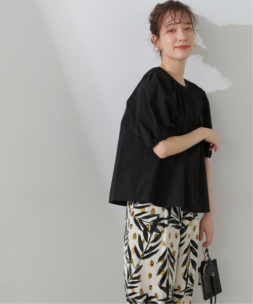 N.（N. Natural Beauty Basic）（エヌエヌナチュラルビューティーベーシック）の「◆ピンタックパフブラウス（シャツ/ブラウス・レディース・ライトグリーン/ブラック/オフホワイト・MEDIUM）」の22枚目の写真