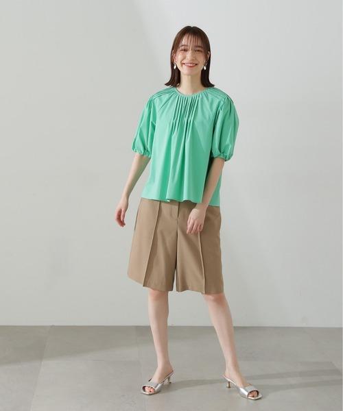 N.（N. Natural Beauty Basic）（エヌエヌナチュラルビューティーベーシック）の「◆ピンタックパフブラウス（シャツ/ブラウス・レディース・ライトグリーン/ブラック/オフホワイト・MEDIUM）」の16枚目の写真