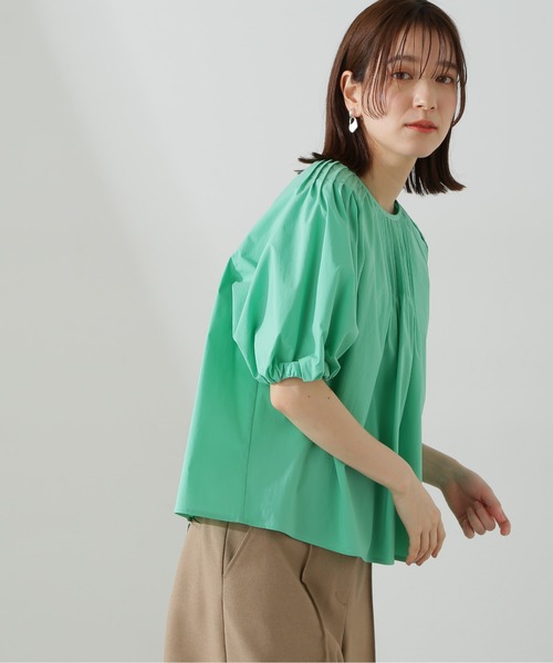 N.（N. Natural Beauty Basic）（エヌエヌナチュラルビューティーベーシック）の「◆ピンタックパフブラウス（シャツ/ブラウス・レディース・ライトグリーン/ブラック/オフホワイト・MEDIUM）」の17枚目の写真