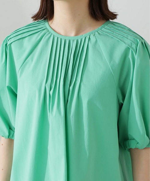 N.（N. Natural Beauty Basic）（エヌエヌナチュラルビューティーベーシック）の「◆ピンタックパフブラウス（シャツ/ブラウス・レディース・ライトグリーン/ブラック/オフホワイト・MEDIUM）」の9枚目の写真