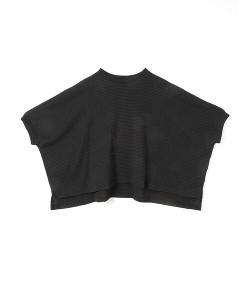mizuiro ind クレープ素材 半袖シャツ 黒 mizuiro ind クレープ素材 半袖シャツ 黒