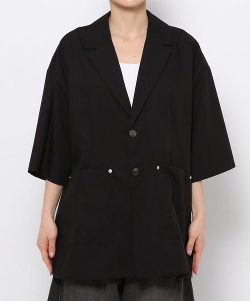 Anui（アニュイ）の「【UNISEX】クリアピケサマージャケット（テーラードジャケット・レディース・グレー/ブラック・MEDIUM）」の10枚目の写真