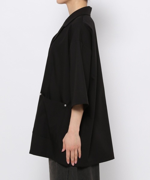 Anui（アニュイ）の「【UNISEX】クリアピケサマージャケット（テーラードジャケット・レディース・グレー/ブラック・MEDIUM）」の11枚目の写真