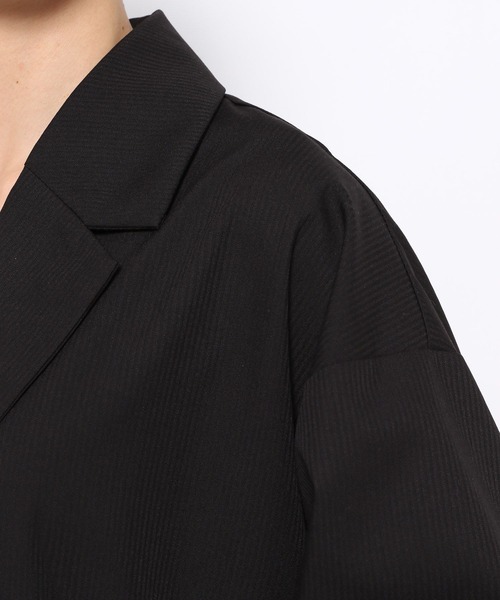 Anui（アニュイ）の「【UNISEX】クリアピケサマージャケット（テーラードジャケット・レディース・グレー/ブラック・MEDIUM）」の16枚目の写真