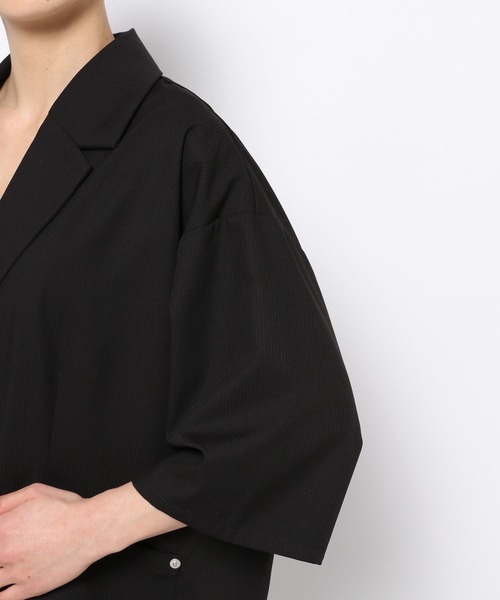 Anui（アニュイ）の「【UNISEX】クリアピケサマージャケット（テーラードジャケット・レディース・グレー/ブラック・MEDIUM）」の17枚目の写真