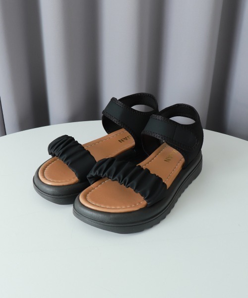 Miniministore（ミニミニストア）の「厚底 スポーツサンダル 美脚 夏靴韓国風（サンダル・レディース・ブラック/アイボリー・22.5cm/23.5cm/24.5cm/24.0cm/25.0cm/23.0cm）」の16枚目の写真