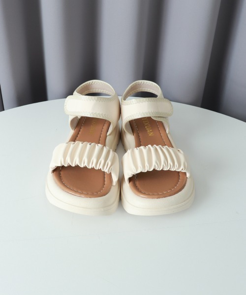 Miniministore（ミニミニストア）の「厚底 スポーツサンダル 美脚 夏靴韓国風（サンダル・レディース・ブラック/アイボリー・22.5cm/23.5cm/24.5cm/24.0cm/25.0cm/23.0cm）」の19枚目の写真