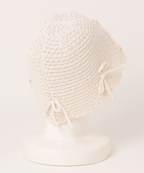 flower(フラワー)の「クロシェリボンハット(ハット・レディース・アイボリー・FREE)」の2枚目の写真