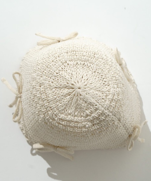 flower(フラワー)の「クロシェリボンハット(ハット・レディース・アイボリー・FREE)」の6枚目の写真