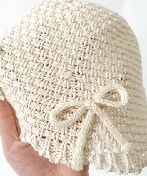 flower(フラワー)の「クロシェリボンハット(ハット・レディース・アイボリー・FREE)」の8枚目の写真