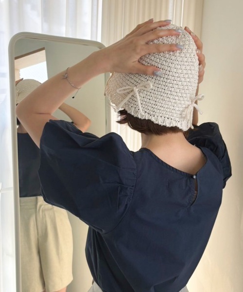 flower(フラワー)の「クロシェリボンハット(ハット・レディース・アイボリー・FREE)」の13枚目の写真