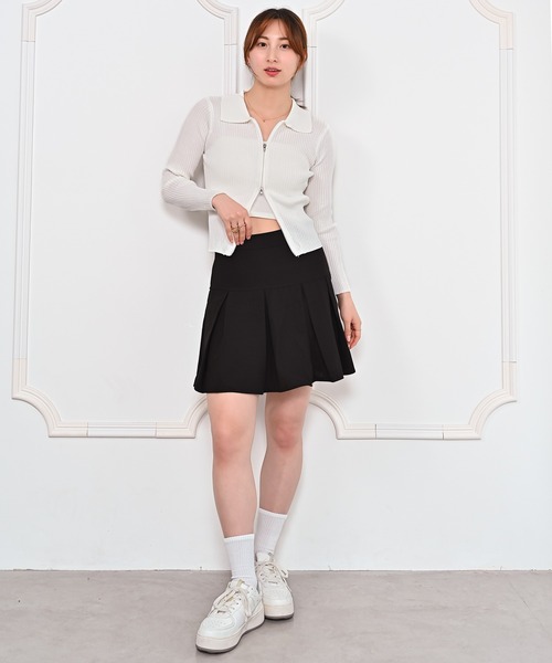 Alite cloth(アリーテクロス)の「リブ編みジップアップカーディガン(カーディガン/ボレロ・レディース・ホワイト/ピンク/ブラック・FREE)」の5枚目の写真