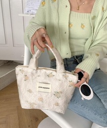 Liaa/チャック付き 花柄 ミニトートバッグ A18322