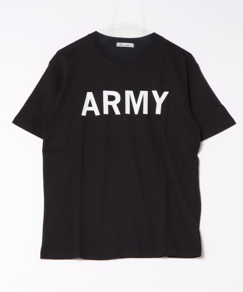 STYLEBLOCK（スタイルブロック）の「半袖プリントTシャツ(ARMY)（Tシャツ/カットソー・メンズ・ベージュ/カーキ/ワイン/杢グレー/ブラック/ホワイト・LL/L/M）」の9枚目の写真