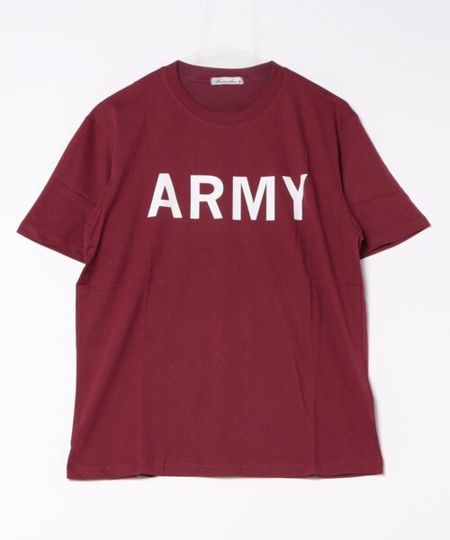 STYLEBLOCK（スタイルブロック）の「半袖プリントTシャツ(ARMY)（Tシャツ/カットソー・メンズ・ベージュ/カーキ/ワイン/杢グレー/ブラック/ホワイト・LL/L/M）」の13枚目の写真