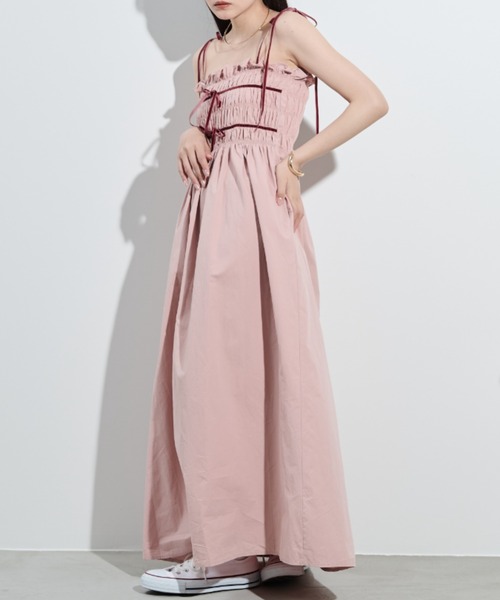 paravion（パラビオン）の「パイピングリボンキャミワンピース（ワンピース・レディース・ピンク/アイボリー・FREE）」の16枚目の写真