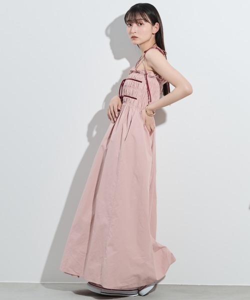 paravion（パラビオン）の「パイピングリボンキャミワンピース（ワンピース・レディース・ピンク/アイボリー・FREE）」の18枚目の写真