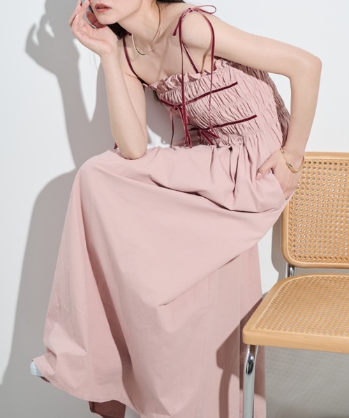 paravion（パラビオン）の「パイピングリボンキャミワンピース（ワンピース・レディース・ピンク/アイボリー・FREE）」の21枚目の写真