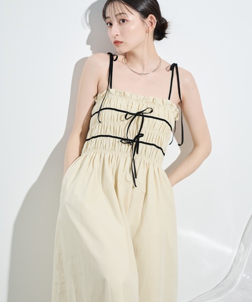 paravion（パラビオン）の「パイピングリボンキャミワンピース（ワンピース・レディース・ピンク/アイボリー・FREE）」の11枚目の写真