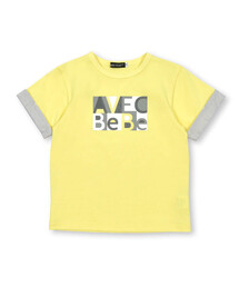 BeBe（ベベ）の「【お揃い】グラフィックロゴプリント袖切り替え半袖Tシャツ(90~150cm)（Tシャツ/カットソー・キッズ）」