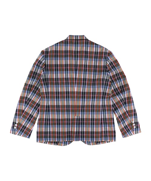 ZOY(ゾーイ)の「MENS クールマックスサッカー ジャケット(テーラードジャケット・メンズ・チェック/ブラック系・3/2/1/4)」の4枚目の写真