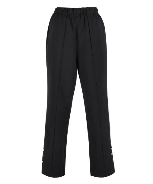 coca(coca)(コカ)の「金ボタンストレッチテーパードパンツ(スラックス・レディース・アイボリー/ブラック・S/M/L)」の10枚目の写真