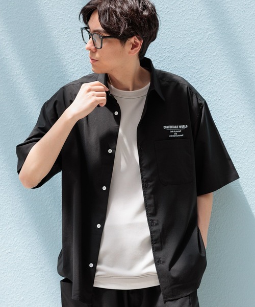 LAKOLE（ラコレ）の「吸水速乾【2点SET】ロゴシャツショーツセットアップ / 113354（シャツ/ブラウス・メンズ・ブルー/ブラック/サンドグレー・MEDIUM/LARGE/X-LARGE）」の6枚目の写真