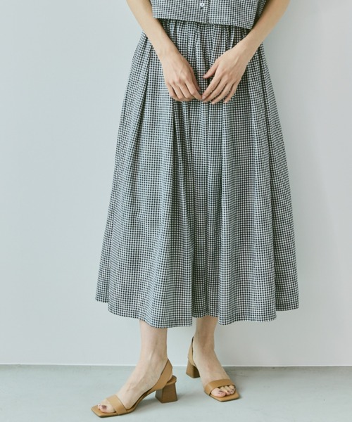 Libra Cue（リブラ キュー）の「タックロングスカート（スカート・レディース・ドット/チェック・FREE）」の13枚目の写真