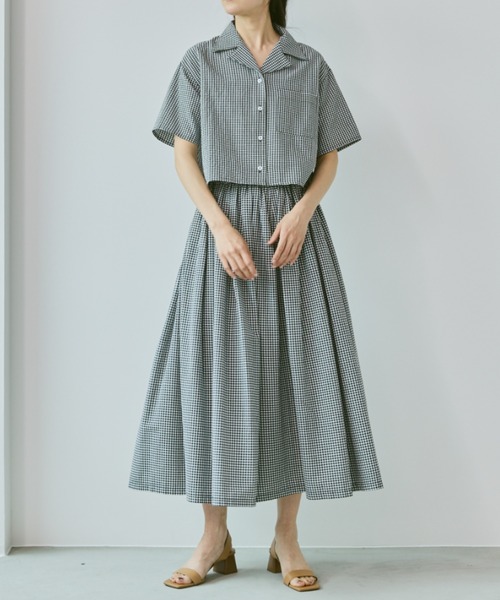 Libra Cue（リブラ キュー）の「タックロングスカート（スカート・レディース・ドット/チェック・FREE）」の15枚目の写真