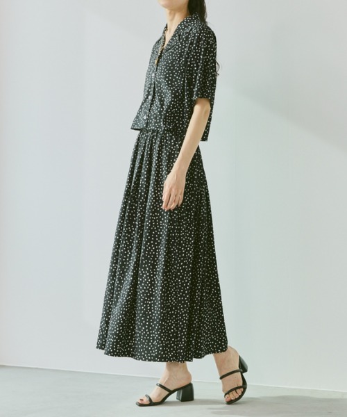 Libra Cue（リブラ キュー）の「タックロングスカート（スカート・レディース・ドット/チェック・FREE）」の7枚目の写真