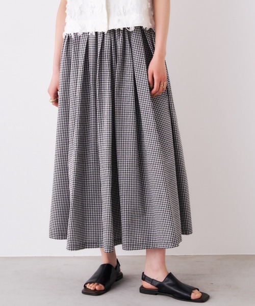 Libra Cue（リブラ キュー）の「タックロングスカート（スカート・レディース・ドット/チェック・FREE）」の18枚目の写真