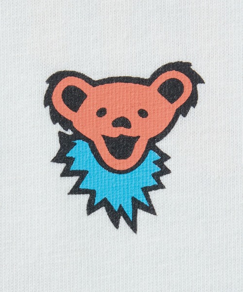 Grateful Dead（グレイトフルデッド）の「【 GRATEFUL DEAD / グレイトフル・デッド 】 デッド・ベア キャラクタープリント ラウンドヘム/レギュラーヘム オーバーサイズTシャツ 半袖 コットン100% キッズ（Tシャツ/カットソー・キッズ・チャコール/ネイビー系/ブラック系/ベージュ系/ホワイト系/ダークグリーン/ベージュ/オフホワイト/オレンジ/パープル/ホワイト系2/ブラック系2・110/140/130/120/160/150）」の14枚目の写真