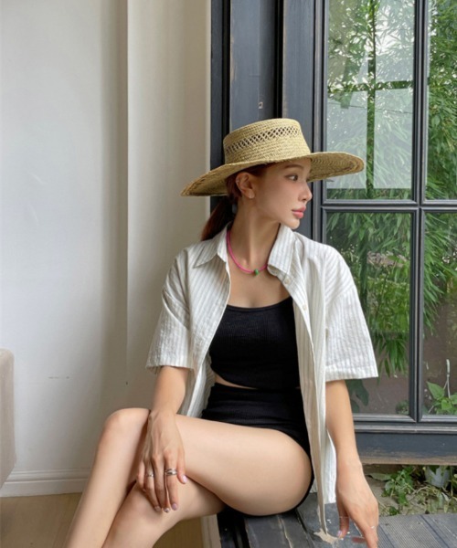 Ritzy（リッツィー）の「キャミソール ハイウエストビキニ 水着（水着・レディース・イエロー系/グレー系/ブラック・M/L/XL）」の15枚目の写真