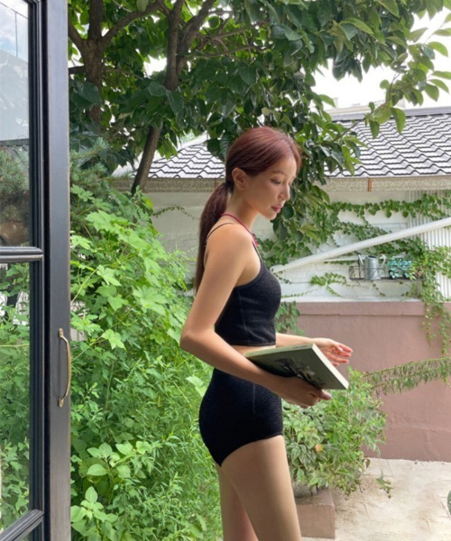 Ritzy（リッツィー）の「キャミソール ハイウエストビキニ 水着（水着・レディース・イエロー系/グレー系/ブラック・M/L/XL）」の10枚目の写真