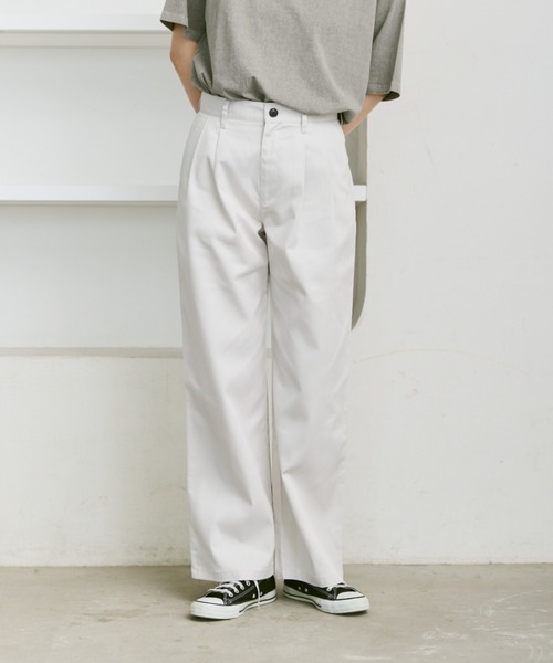 flaner(フラネ)の「Loose tuck chino pants / ルーズタックチノパン(チノパンツ・レディース・カーキブラウン/オフホワイト/ブラック・SMALL/MEDIUM/LARGE)」の14枚目の写真
