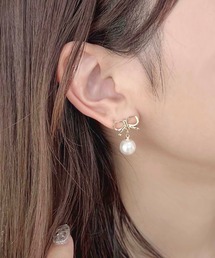 【apres jour clair×ARIAZ】リボンパールピアス