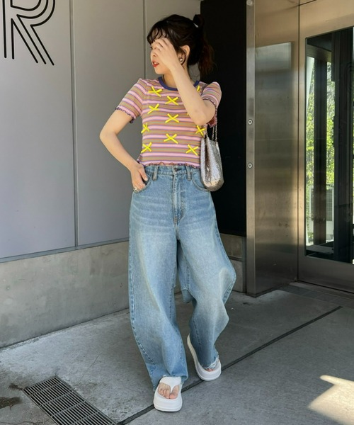tシャツ 「HELLO.SANFRANCISCO」2WAYマルチボーダーTEE レディース HELLO.SANFRANCISCO tシャツ 「HELLO.SANFRANCISCO」2WAYマルチ