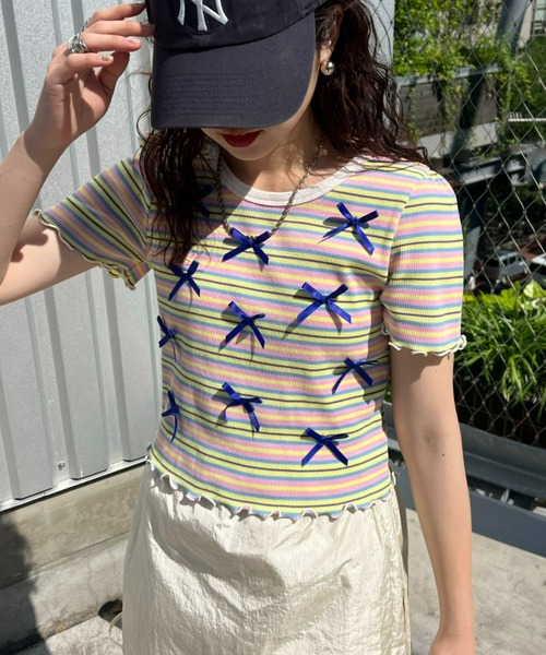 tシャツ 「HELLO.SANFRANCISCO」2WAYマルチボーダーTEE レディース HELLO.SANFRANCISCO tシャツ 「HELLO.SANFRANCISCO」2WAYマルチ